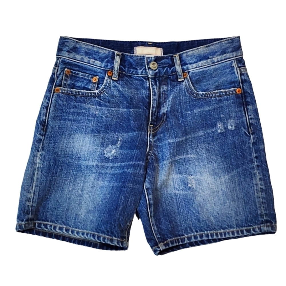 Uniqlo Midrise Denim Shorts Size 23 Blue